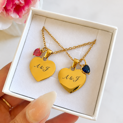 "Amor Eterno" Collar Corazón Personalizado