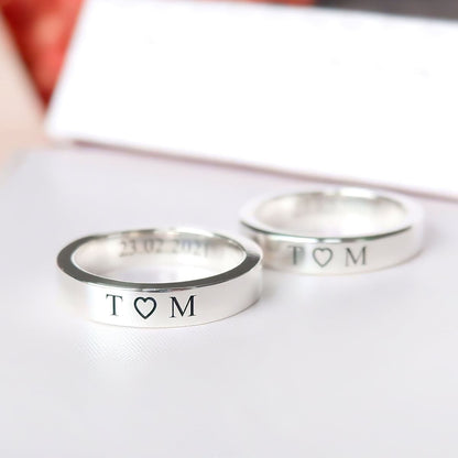 “Nuestra Promesa” Anillos personalizados + box de regalo