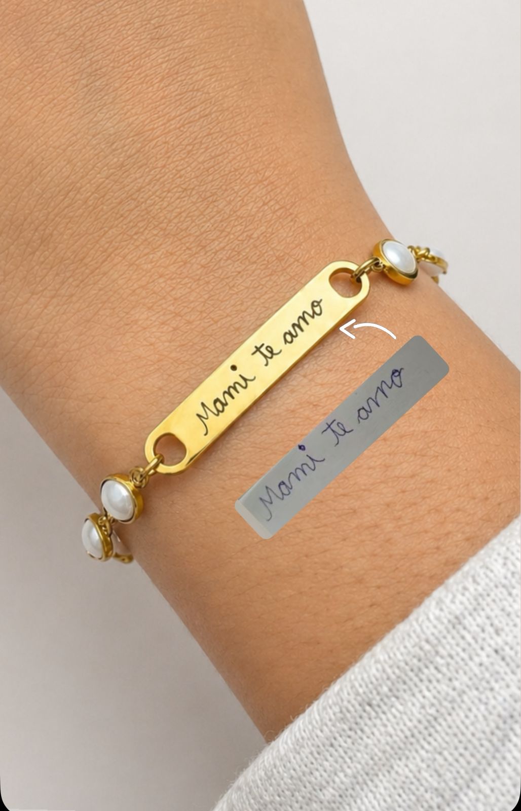 Pulsera Personalizada para Mamá + Box de regalo