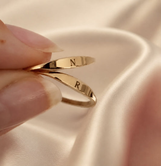 “Nuestra Promesa Eterna” Pack de 2 Anillos personalizados + Acta de promesa