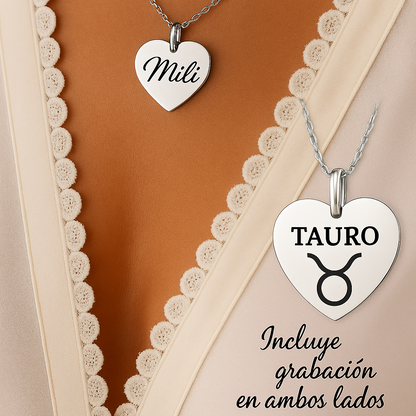 "Amor Eterno" Collar Corazón Personalizado